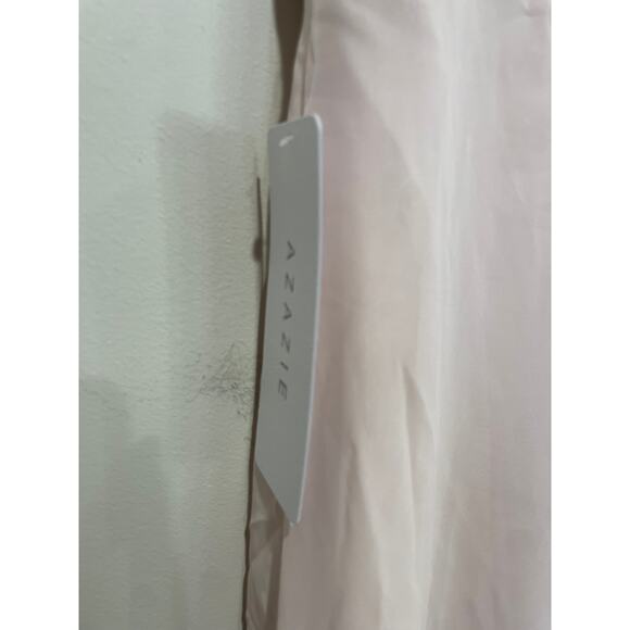 NWT Azazie Brooke A-Line One Shoulder Stretch Satin Dress Blushing Pink Size A0 - Picture 5 of 6